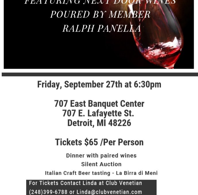 Wine Tasting – September 2019